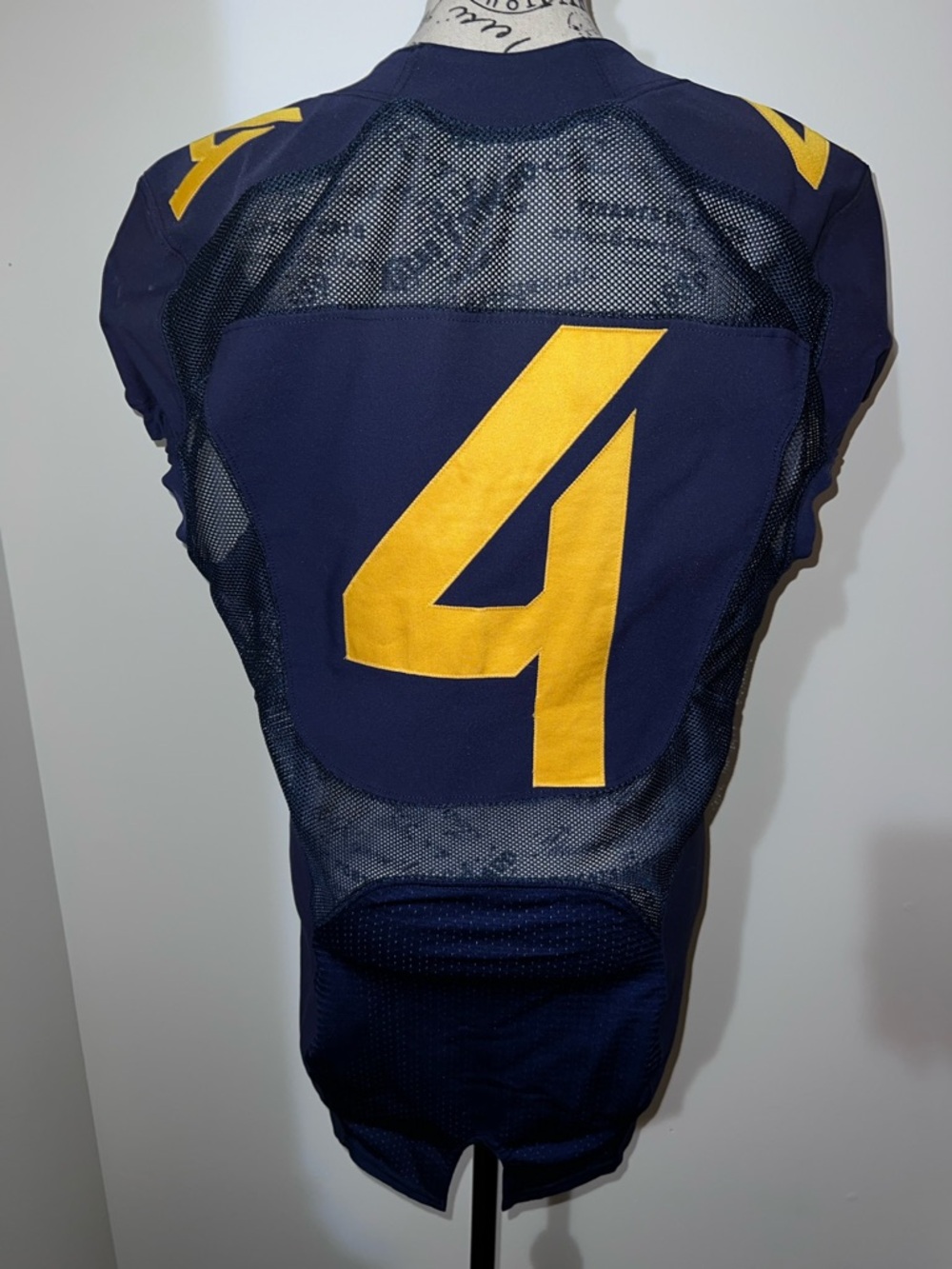 Nike West Virginia Mountaineers Player Issued Football Jersey Blue #4 WVU 42 L - Picture 5 of 14